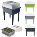 Hochbeet XXL 83L Anzuchttopf Blumentopf Frühbeet Gewächshaus Blumenkasten mit Deckel (Anthrazit) - Thumbnail 1