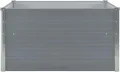vidaXL Hochbeet Gartenbeet Gemüsebeet Pflanzbeet Pflanzkasten Blumenbeet Blumenkasten Frühbeet Garten 100x100x45cm Verzinkter Stahl Grau - Thumbnail 4