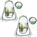 1 Stück Gartengewächshaus,Mini-Pop-up-Gewächshaus,Pflanzenabdeckung, kleines Winterzelt zum Schutz von Pflanzen und Blumen (70 x 70 x 80 cm) - Thumbnail 6
