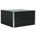 vidaXL Hochbeet Gartenbeet Gemüsebeet Pflanzbeet Pflanzkasten Blumenbeet Blumenkasten Frühbeet Garten 100x100x45cm Verzinkter Stahl Anthrazit - Thumbnail 3