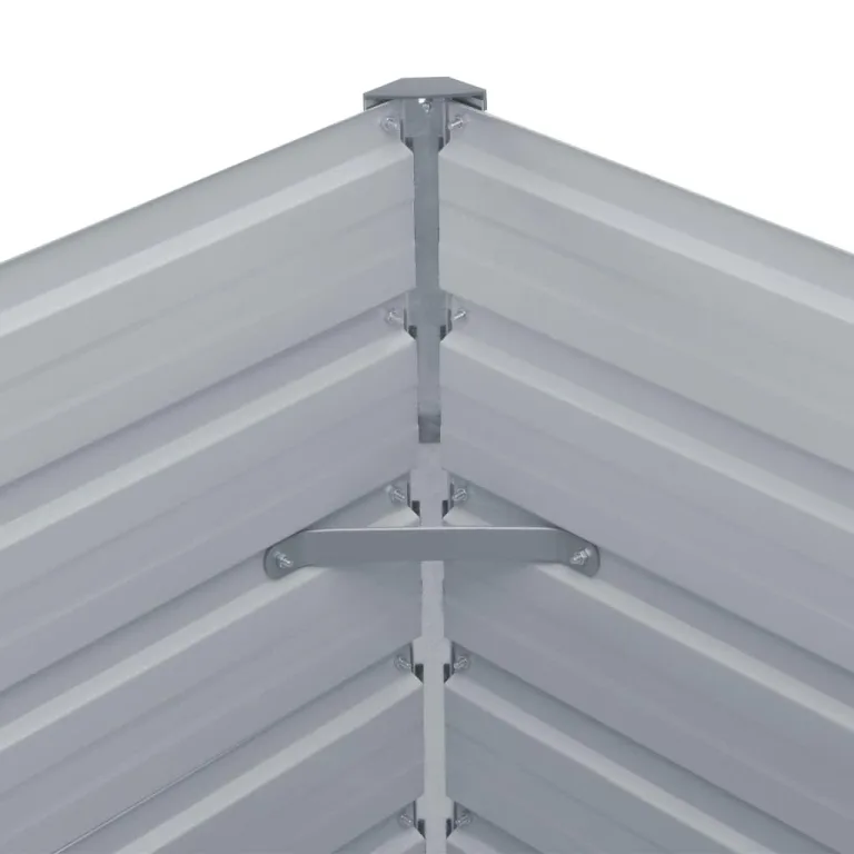 vidaXL Hochbeet Gartenbeet Gemüsebeet Pflanzbeet Pflanzkasten Blumenbeet Blumenkasten Frühbeet Garten 100x100x45cm Verzinkter Stahl Braun – Bild 6