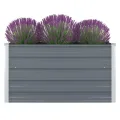 vidaXL Hochbeet Gartenbeet Gemüsebeet Pflanzbeet Pflanzkasten Blumenbeet Blumenkasten Frühbeet Garten 100x100x45cm Verzinkter Stahl Braun - Thumbnail 9