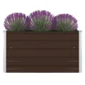 vidaXL Hochbeet Gartenbeet Gemüsebeet Pflanzbeet Pflanzkasten Blumenbeet Blumenkasten Frühbeet Garten 100x100x45cm Verzinkter Stahl Braun - Thumbnail 1