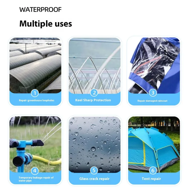 Polytunnel Greenhouse Clear Polytheen Reparatie Tape (50-25) – Bild 3