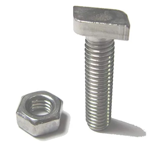 MacGreen® Edelstahl Gewächshaus-Schrauben M6 x 25 mit Muttern (40 Stück) Hammerkopf – Bild 1
