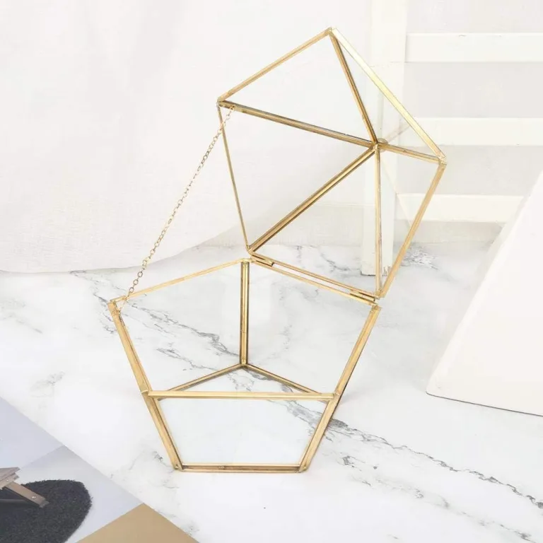 Glas Terrarium Einzigartige geometrische Sukkulente Pflanzer Pflanzer Künstliche Blumenbehälter Halter Staubschutz Dekor Mini Innen Gewächshaus – Bild 8