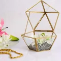 Glas Terrarium Einzigartige geometrische Sukkulente Pflanzer Pflanzer Künstliche Blumenbehälter Halter Staubschutz Dekor Mini Innen Gewächshaus - Thumbnail 7