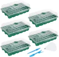 MIXC Mini Gewächshaus 5 Stück 200 Zellen Anzuchtkasten Zimmergewächshaus Anzuchtset Pflanzen Anzucht Setzling Starter Tabletts Treibhaus Anzuchtschale Mit Deckel - Thumbnail 1