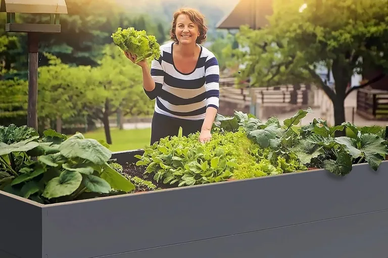 Hochbeet Metall 200x100x63 cm – Großes Hochbeet für Garten aus Stahl, Grau – Verzinkt & Pulverbeschichtet Rostfrei mit Maulwurfnetz – Hochbeete-Kit ideal als Kräuterbeet – Bild 7