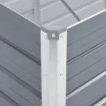 vidaXL Hochbeet Pflanzkübel Pflanzbeet Gemüsebeet Gartenbeet Frühbeet Blumenkasten Pflanzkasten Garten Verzinkter Stahl 600x80x45cm Grau - Thumbnail 7