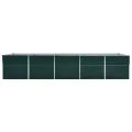 vidaXL Hochbeet Pflanzkübel Pflanzbeet Gemüsebeet Gartenbeet Frühbeet Blumenkasten Pflanzkasten Garten Verzinkter Stahl 400x80x45cm Grün - Thumbnail 3