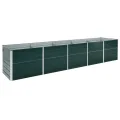 vidaXL Hochbeet Pflanzkübel Pflanzbeet Gemüsebeet Gartenbeet Frühbeet Blumenkasten Pflanzkasten Garten Verzinkter Stahl 400x80x45cm Grün - Thumbnail 1
