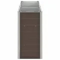 vidaXL Garten Hochbeet Gemüsebeet Pflanzbeet Gartenbeet Frühbeet Pflanzkasten Blumenkasten Blumenbeet Verzinkter Stahl 240x40x77cm Braun - Thumbnail 7