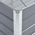 vidaXL Hochbeet Pflanzkübel Pflanzbeet Gemüsebeet Gartenbeet Frühbeet Blumenkasten Pflanzkasten Garten Verzinkter Stahl 400x80x45cm Grau - Thumbnail 6