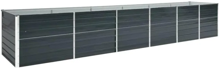 vidaXL Hochbeet Pflanzkübel Pflanzbeet Gemüsebeet Gartenbeet Frühbeet Blumenkasten Pflanzkasten Garten Verzinkter Stahl 480x80x77cm Anthrazit