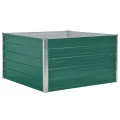vidaXL Hochbeet Gartenbeet Gemüsebeet Pflanzbeet Pflanzkasten Blumenbeet Blumenkasten Frühbeet Garten 100x100x45cm Verzinkter Stahl Grün - Thumbnail 5