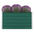 vidaXL Hochbeet Gartenbeet Gemüsebeet Pflanzbeet Pflanzkasten Blumenbeet Blumenkasten Frühbeet Garten 100x100x45cm Verzinkter Stahl Grün - Thumbnail 1