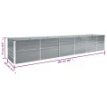 vidaXL Hochbeet Pflanzkübel Pflanzbeet Gemüsebeet Gartenbeet Frühbeet Blumenkasten Pflanzkasten Garten Verzinkter Stahl 480x80x77cm Grau - Thumbnail 2