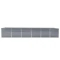 vidaXL Hochbeet Pflanzkübel Pflanzbeet Gemüsebeet Gartenbeet Frühbeet Blumenkasten Pflanzkasten Garten Verzinkter Stahl 480x80x77cm Grau - Thumbnail 8