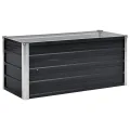 vidaXL Hochbeet Pflanzkübel Pflanzbeet Gemüsebeet Gartenbeet Frühbeet Blumenkasten Pflanzkasten Garten Verzinkter Stahl 400x80x45cm Anthrazit - Thumbnail 8