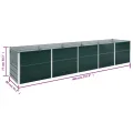 vidaXL Hochbeet Pflanzkübel Pflanzbeet Gemüsebeet Gartenbeet Frühbeet Blumenkasten Pflanzkasten Garten Verzinkter Stahl 400x80x77cm Grün - Thumbnail 2