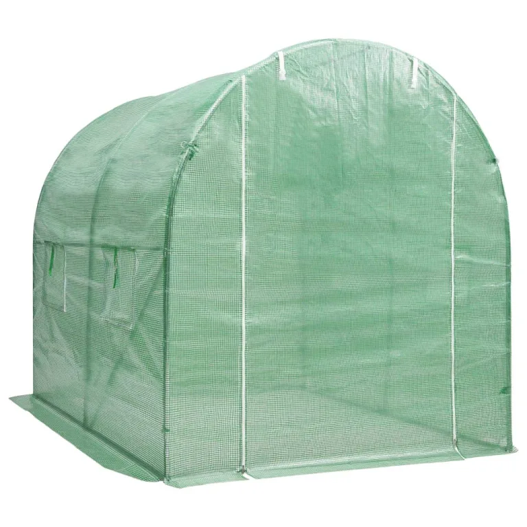 vidaXL Gewächshaus Treibhaus Frühbeet Tomatenhaus Folientunnel Pflanzenhaus 4 m² 2x2x2 m – Bild 4