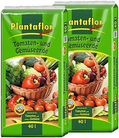Plantaflor Plus Tomatenerde Gemüseerde Gewächshaus Erde 80 Liter (2X 40 Liter) - Bild 1