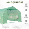 Outsunny Folien Gewächshaus Foliengewächshaus Treibhaus Frühbeet Pflanzenhaus Tomatenhaus Giebeldach 595 × 300B × 200H cm - Thumbnail 3