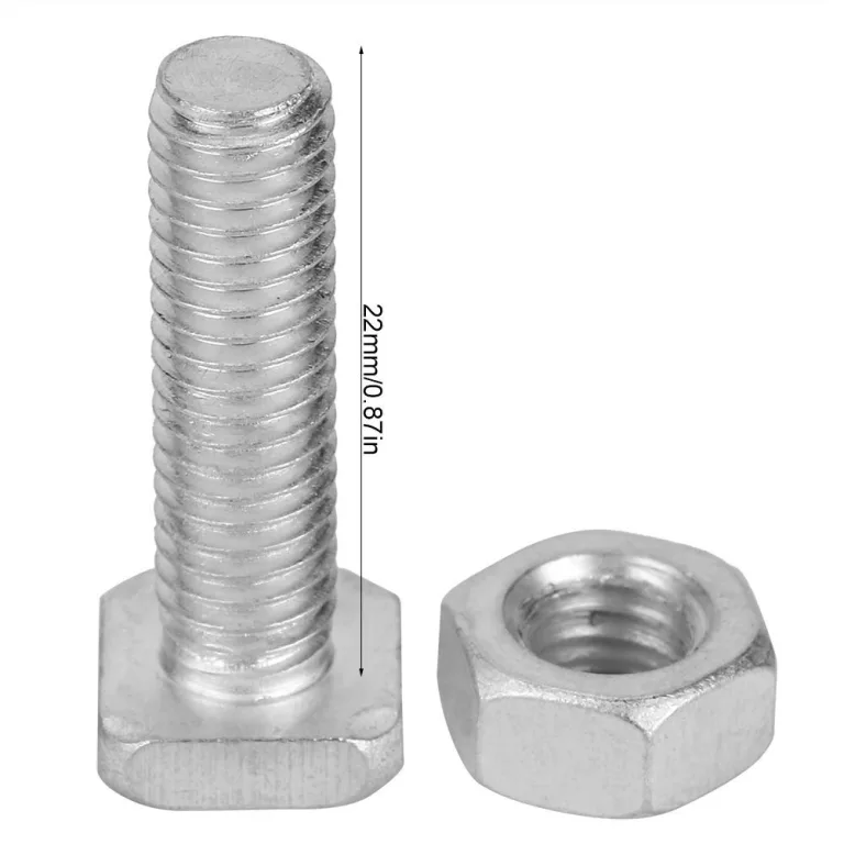 Muttern Schrauben - 20 Satz 22mm M6x22 Schrauben und M6 Mutter Aluminium Muttern & Schrauben Set Werkzeugzubehör für Gewächshaus – Bild 3