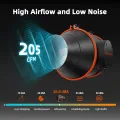 Spider Farmer Rohrventilator 100mm/4 Inch Abluftset mit RJ12 Drehzahlregler, Aktivkohlefilter Abluft Lüftungsset Kohlefilter, 27W Grow Lüfterset, 205 CFM Belüftungssystem für Growzelt, Growbox, Garage - Thumbnail 5