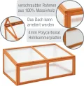 zooprinz Frühbeet HERBA – Pflanzbeet für Terrasse / Garten und Balkon – Gewächshaus – Anzuchtbeet mit Abdeckung aus Holz & Polycarbonat – idealer Schutz für Kräuter und Co. - Thumbnail 4