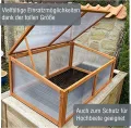 zooprinz Frühbeet HERBA – Pflanzbeet für Terrasse / Garten und Balkon – Gewächshaus – Anzuchtbeet mit Abdeckung aus Holz & Polycarbonat – idealer Schutz für Kräuter und Co. - Thumbnail 8