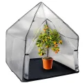 Noor Überwinterungszelt IGLU für Kübelpflanzen - wetterfestes UV-beständiges Winterschutzzelt - Robustes frostsicheres Foliengewächshaus mit 3-lagiger Luftpolsterfolie - Modell L 120x120x180 cm - Thumbnail 8
