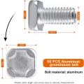 Color 230-teiliges Gewächshaus-Reparaturset, 80 Verglasungsclips mit Drahtklammern, 50 Aluminium-Gewächshausmuttern und 50 Aluminiumschrauben für Aluminium-Gewächshaus, 50 Z-Klemmen in Silber - Thumbnail 4