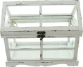 Mini-Gewächshaus “Shabby”, 37x21x31 cm, kleines Terrarium, Treibhaus, Zimmergewächshaus Weiß - Thumbnail 5