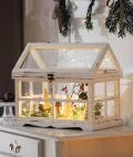 Mini-Gewächshaus “Shabby”, 37x21x31 cm, kleines Terrarium, Treibhaus, Zimmergewächshaus Weiß - Thumbnail 2
