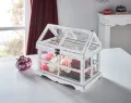 Mini-Gewächshaus “Shabby”, 37x21x31 cm, kleines Terrarium, Treibhaus, Zimmergewächshaus Weiß - Thumbnail 1