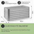 blumfeldt Hochbeet High Grow Straight Material: verzinkter Stahl. Durchmesser: 0,6 mm. Rostschutz. 4x Aluminium Schutzleisten. Maße: 120 x 60 x 60 cm. Volumen: 432 l. Farbe: Silberfarben. - Thumbnail 5