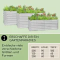 blumfeldt Hochbeet High Grow Straight Material: verzinkter Stahl. Durchmesser: 0,6 mm. Rostschutz. 4x Aluminium Schutzleisten. Maße: 120 x 60 x 60 cm. Volumen: 432 l. Farbe: Silberfarben. - Thumbnail 7