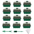 Anzuchtkasten Set, 12 Stück 144 Zellen, Mini Gewächshaus mit Deckel & Belüftung, 3,7 x 3,7 x 5,5 cm, für Sämling Pflanze, Kräuter, Gemüse & Blumen, mit 20 Pflanzetiketten, Locher & Pikierhilfe - Thumbnail 1