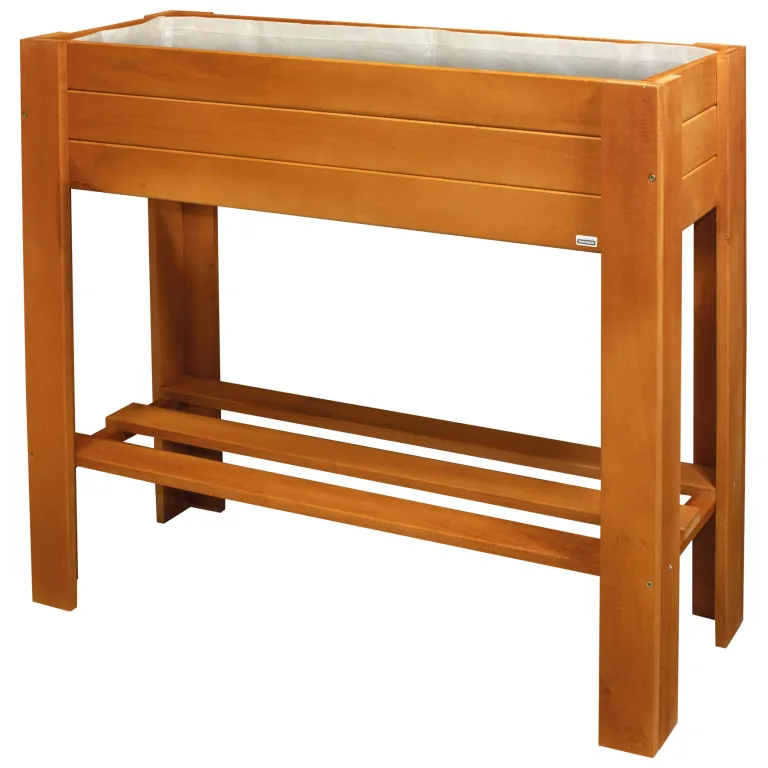 WAGNER GrowFAMILY - Hochbeet - GrowBOX Light - Nadelholz, Massivholz FSC®, anthrazit, 70 x 83 x 34,5 cm, Regalboden, inkl. Pflanztasche - 25024001 – Bild 7