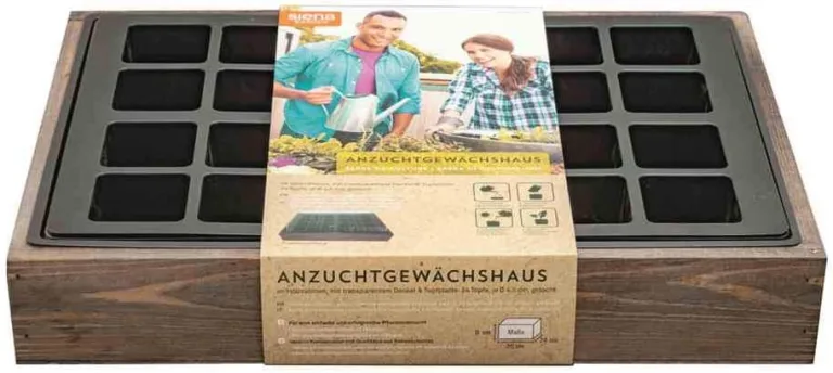 Siena Garden Anzuchtvollholzkiste mit 24er Topfplatte 35x24x6 cm