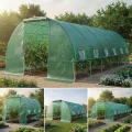 BRAST Gewächshaus Foliengewächshaus mit Stahlfundament | 2x3m - 3x8m | inkl. Erdanker Unkrautvlies & aufrollbare Seitenwände mit Moskitonetz | UV-stabilisierte Gitterschutzfolie 200g/m² | 300x600cm - Thumbnail 1