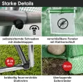 BRAST Gewächshaus Foliengewächshaus mit Stahlfundament | 2x3m - 3x8m | inkl. Erdanker Unkrautvlies & aufrollbare Seitenwände mit Moskitonetz | UV-stabilisierte Gitterschutzfolie 200g/m² | 300x800cm - Thumbnail 8