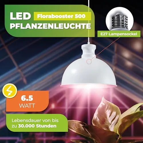 Bio Green Pflanzenleuchte FLORABOOSTER 500 - Weiß | LED Vollspektrum | Maximales Wachstum | Gewächshauslampe | Grow Light für Gemüse- & Zimmerpflanzen – Bild 9