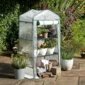 Bramble - Premium Garten Foliengewächshaus für Balkon & Terrasse mit 3 Etagen, Stahlrahmen & Verstärkter PVC-Abdeckung - Stabil & Einfach zu Montieren - 125x69x49cm - Thumbnail 2