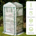 Bramble - Premium Garten Foliengewächshaus für Balkon & Terrasse mit 3 Etagen, Stahlrahmen & Verstärkter PVC-Abdeckung - Stabil & Einfach zu Montieren - 125x69x49cm - Thumbnail 5