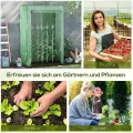 Outsunny Gewächshaus mit Tür, Winterfest Foliengewächshaus aus Stahl, Treibhaus für Balkon, Garten, Tomatenhaus 100x50x150cm, Tomatengewächshaus für Tomaten, Gemüse, Blumen, Pflanzen, Grün - Thumbnail 5