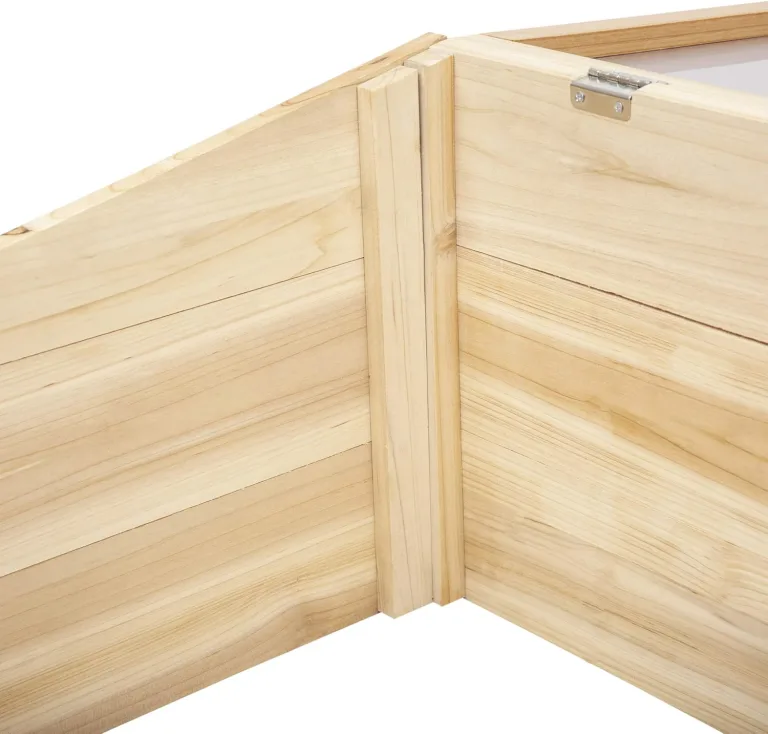 Outsunny Gewächshaus Holz Frühbeet Frühbeetkasten Treibhaus Garten & Pflanzkasten-System für Garten Balkon, 100 x 50 x 35 cm, Natur, Tanne, PC-Platte – Bild 8
