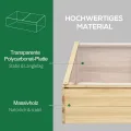 Outsunny Gewächshaus Holz Frühbeet Frühbeetkasten Treibhaus Garten & Pflanzkasten-System für Garten Balkon, 100 x 50 x 35 cm, Natur, Tanne, PC-Platte - Thumbnail 3